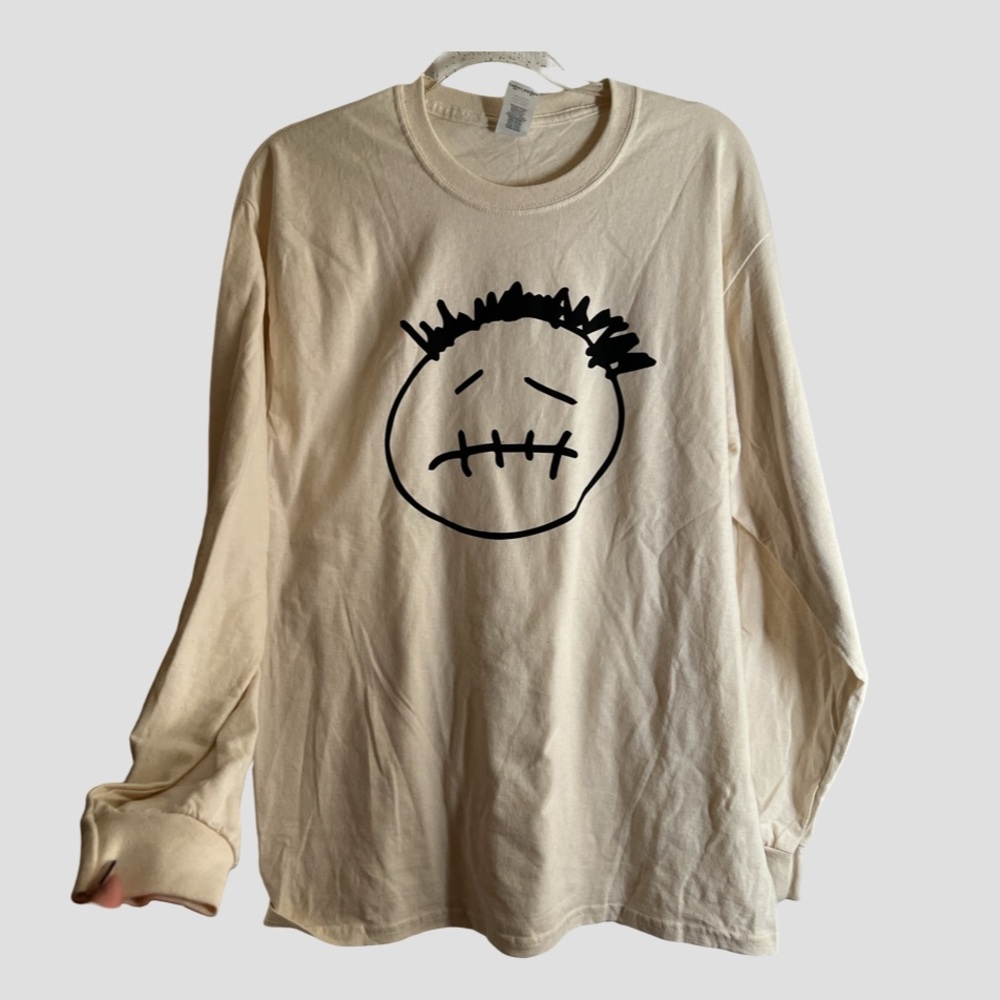 Travis Scott L Cactus Jack T shirt long sleeve cream black